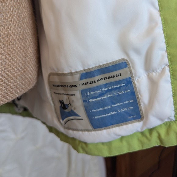 Columbia Sportswear Company Women's Ski Jacket Green White Waterproof Size L - Picture 6 of 12